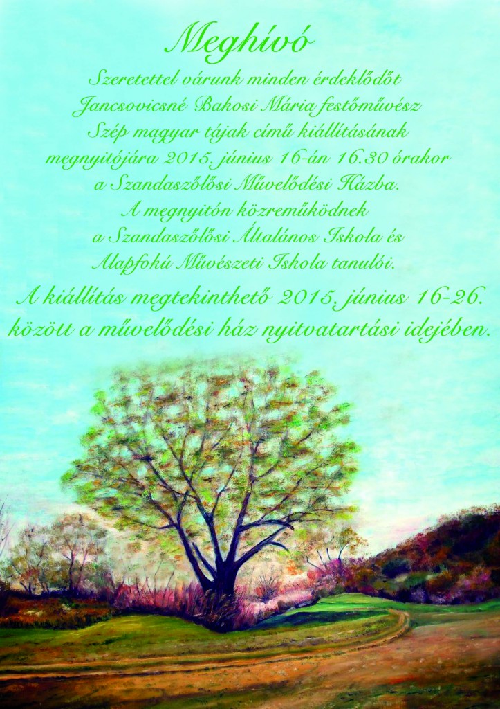 Bakosi Mária kiállítás plakát